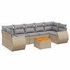 vidaXL Garden Sofa Set Beige, Light Grey