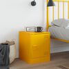 vidaXL Bedside Cabinet Mustard Yellow Cold-rolled Steel Small