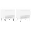 vidaXL Coffee Table Set of 2 White Engineered wood, metal Medium