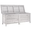 vidaXL Garden Storage Box White Solid Fir Wood 59.1 x 19.7 x 22.2 in