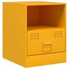 vidaXL Bedside Cabinet Set of 2 Mustard Yellow Cold-rolled steel