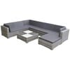 vidaXL Garden Furniture Set Grey