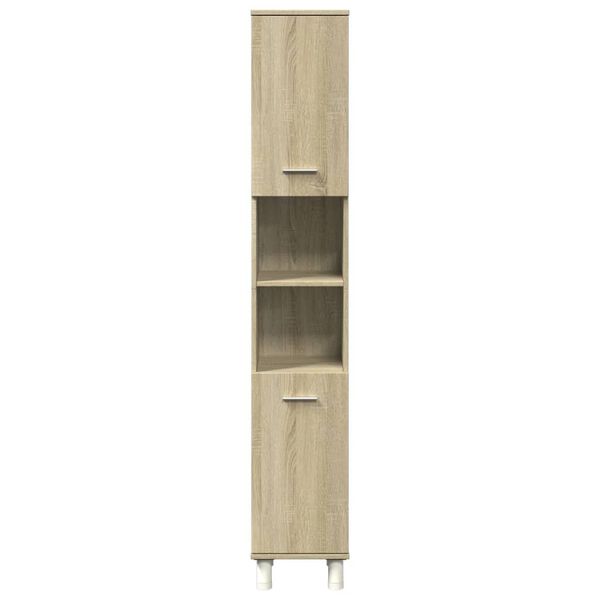 vidaXL Bathroom Cabinet Sonoma Oak Engineered Wood Tall Bathroom Cabinet