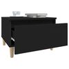 vidaXL Side Table Set of 2 Black Engineered wood Small Side Table