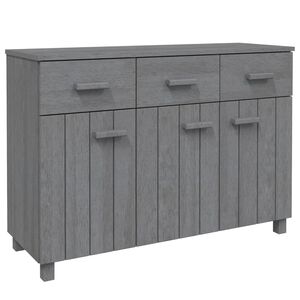 vidaXL Sideboard Dark Grey Solid Pine Wood, MDF Medium Buffet Sideboard