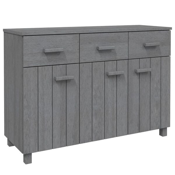 vidaXL Sideboard Dark Grey Solid Pine Wood, MDF Medium Buffet Sideboard