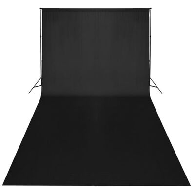 vidaXL Backdrop Cotton Black 20 x 10 feet