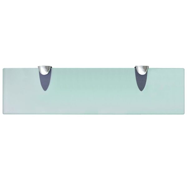 vidaXL Floating Shelf Set of 2 Clear Toughened safety glass, zinc alloy