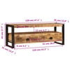 vidaXL TV Cabinet Brown Solid Mango Wood Medium TV Cabinet Rectangular