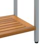 vidaXL Outdoor Table with Shelf Natural and grey 31.5" x 13.8" x 29.5