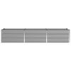 vidaXL Planter Light Grey 94.49 x 31.50 x 17.72 in Steel