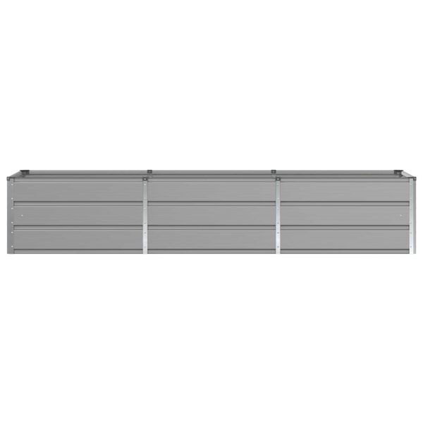 vidaXL Planter Light Grey 94.49 x 31.50 x 17.72 in Steel