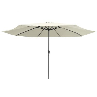 vidaXL Outdoor Parasol with Metal Pole 157.5" Sand White