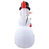vidaXL Inflatable Snowman White, Black, Red, Orange Polyester Giant