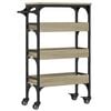 vidaXL Kitchen Trolley Sonoma Oak 20.9"x7.9"x29.9" Engineered Wood