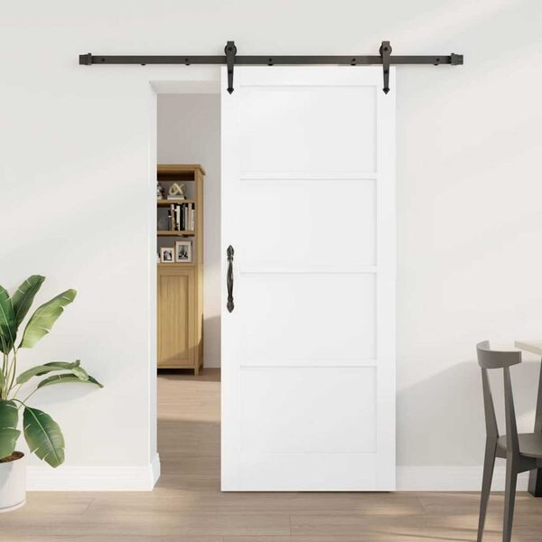 vidaXL Sliding Door ORKDAL White 32.68 x 79.53 in Solid Pine Wood