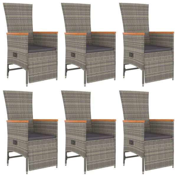 vidaXL Garden Dining Set Grey