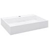 vidaXL Wash Basin 23.6x15.0x4.3" Mineral Cast/Marble Cast White