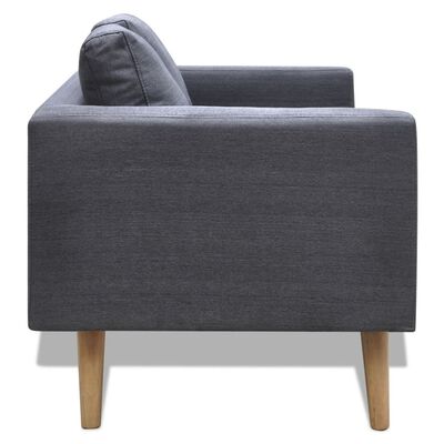vidaXL 2-seater Sofa Fabric Dark Gray