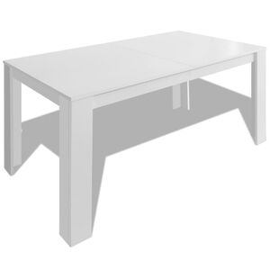 vidaXL Kitchen Table White Engineered Wood Medium Durable Dining Table