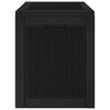 vidaXL Garden Storage Box Black Polypropylene 31.2 Gallon capacity