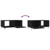 vidaXL Coffee Table Black Engineered wood, iron 35.4x19.7x15.7 in
