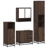 vidaXL Bathroom Furniture Set Brown Oak Engineered Wood Medium