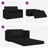 vidaXL Sofa Bed Black 48.82 x 27.95 x 30.71 in Velvet