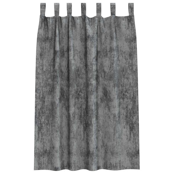vidaXL Velvet Curtains 2 pcs Grey 68.90 x 55.12 in Velvet