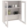 vidaXL Top For Highboard White Solid Pinewood, MDF 33.5 x 13.8 x 39.4 in