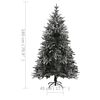 vidaXL Artificial Christmas Tree Green with white flocked snow
