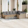 vidaXL Garden Sofa Set Mix Beige and Light Gray PE Rattan Large Modular