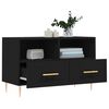 vidaXL TV Cabinet Black 31.5x14.2x19.7" Engineered Wood