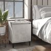 vidaXL Bed Cabinet Set of 2 Concrete Grey Engineered Wood, Metal