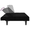 vidaXL Sofa Bed Black Polyester Large