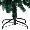 vidaXL Christmas Tree Green and white PVC, Steel, Plastic 7ft