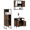 vidaXL Bathroom Furniture Set Smoked Oak