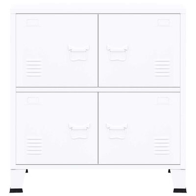 White cabinet with four drawers side view
