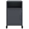 vidaXL Bedside Cabinet Set of 2 Anthracite Cold-rolled steel