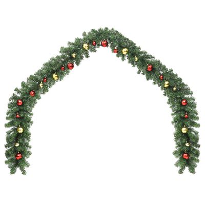 vidaXL Christmas Garland Decorated with Baubles 787.4"