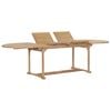 vidaXL Garden Table Natural Teak Solid Teak Wood 71-110 in Extendable