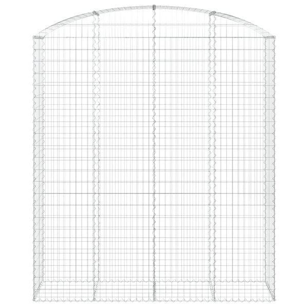 vidaXL Gabion Basket Silver Galvanized iron Large Sound-Absorbing