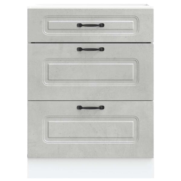 vidaXL Kitchen Base Cabinet Concrete grey Engineered wood