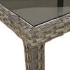 vidaXL Garden Table Grey and Black