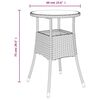 vidaXL Garden Bistro Set Grey Poly rattan Medium Durable