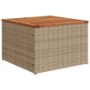 vidaXL Garden Table Beige and Brown PE Rattan Small Durable