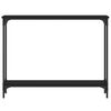 vidaXL Console Table Black Engineered wood, metal 39.4x8.9x29.5 in