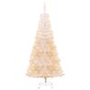 vidaXL Christmas Tree White with iridescent tips PVC, Steel Tall