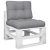 vidaXL Pallet Cushion Grey 100% polyester 23.6 x 23.6 in