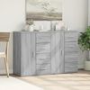 vidaXL Sideboards 2 pcs Gray Sonoma 23.2"x15.4"x31.5" Engineered Wood
